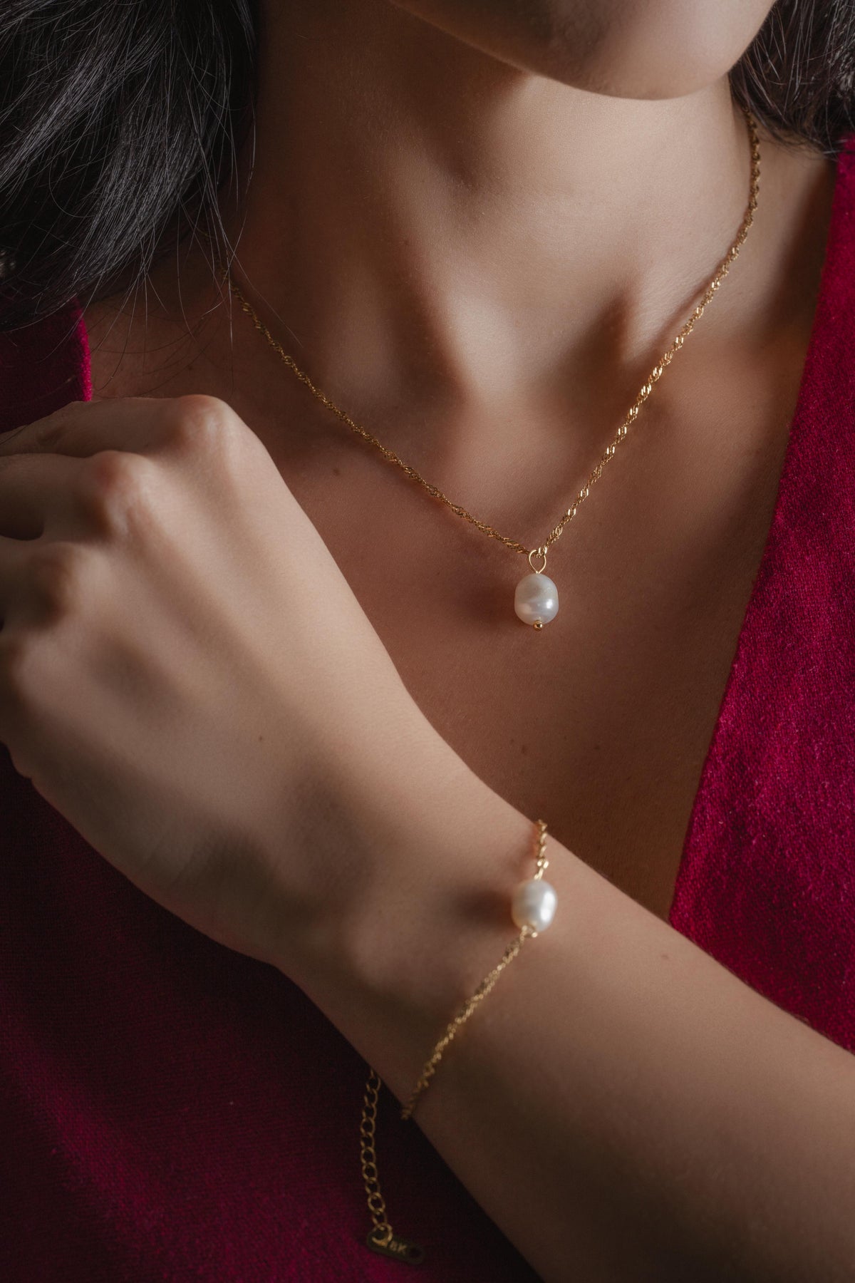 Twisted Pearl Drop Set