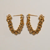 Curb Chain Wrap Earrings