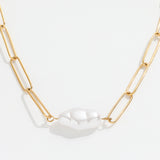 Paperclip Pendant Drop Necklace