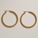Twisted Rope Chain Hoops