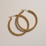 Twisted Rope Chain Hoops