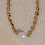 Beaded Single Pearl Necklace