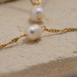 Twisted Pearl Drop Necklace Set