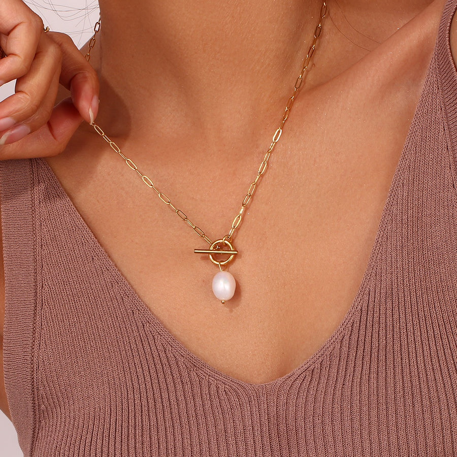 Pearl Drop Link Chain