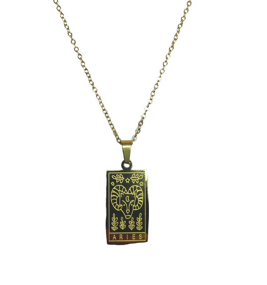  Aries Necklace for Women Gold Zodiac Necklace Tarot