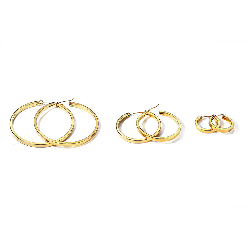 Edged Clasp Hoops