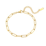 Paperclip Chain Bracelet | Hammered