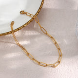 Paperclip Chain Bracelet | Hammered