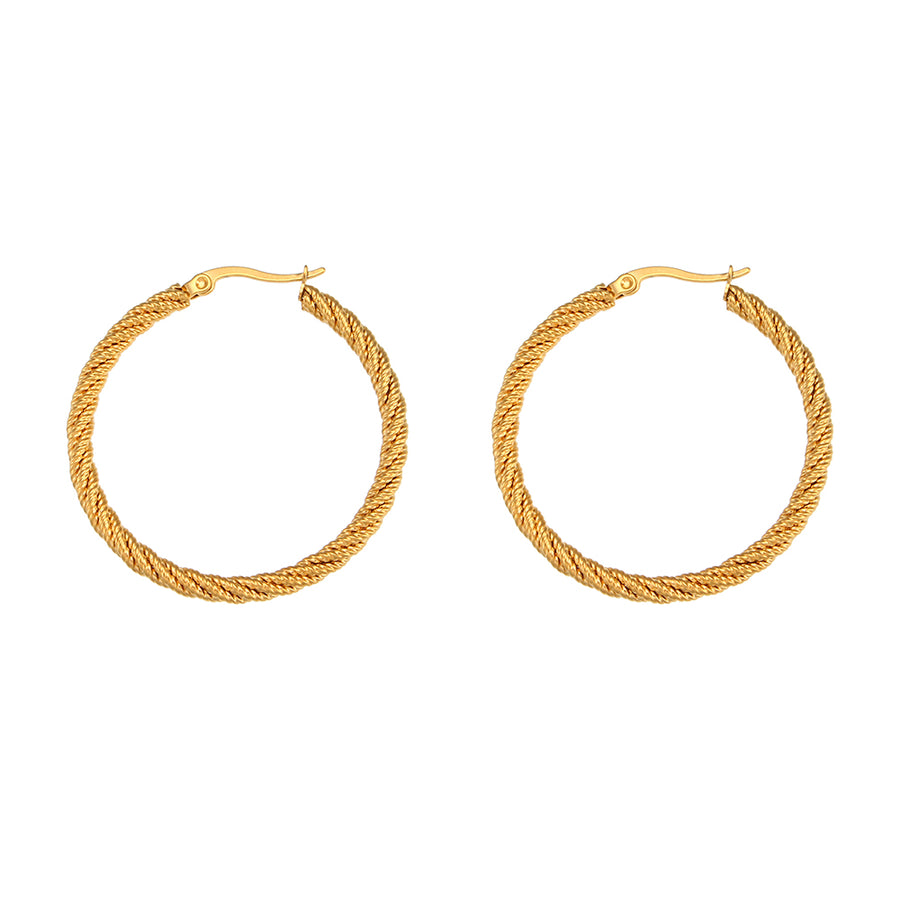 Twisted Rope Chain Hoops