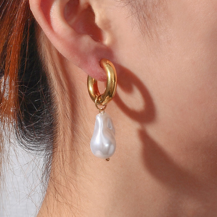 Accessorize London Pearl Drop Hoop Earrings - Accessorize India